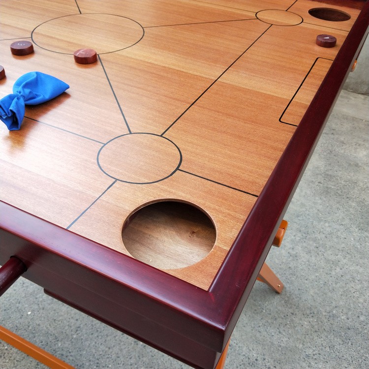 康乐球漆面康乐球台克朗棋球盘厂家直销标准家用台球桌红木款棋子一套