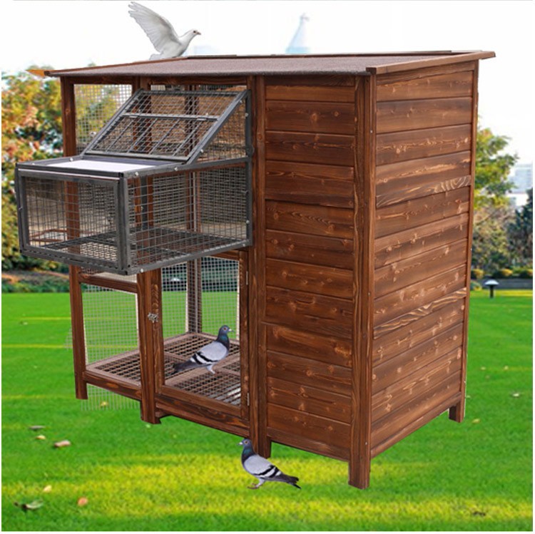 实木阳台鸽子笼家用巢箱信鸽棚景区养鸽笼鹦鹉笼大户外鸽舍含木跳笼木