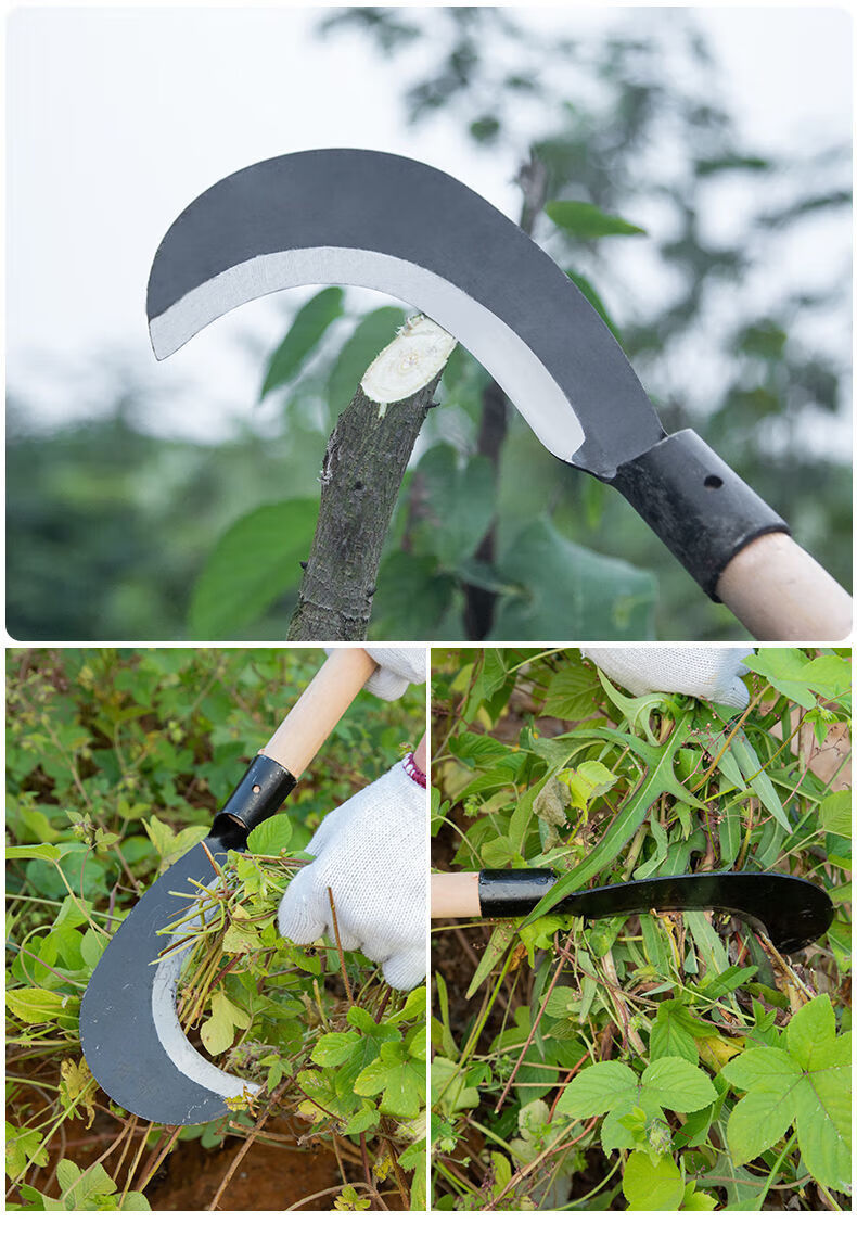 砍柴刀柴树多功能锰钢柴刀农用农具割草割玉米镰刀全钢弯刀野外工具