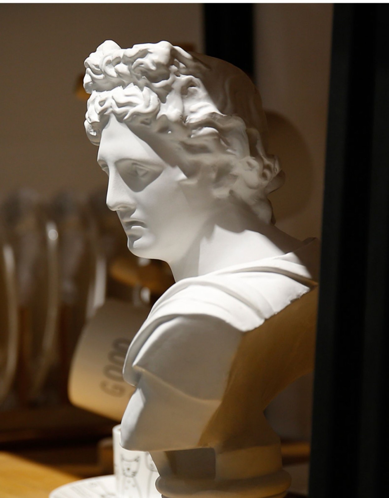 阿普罗石膏像胸像人像阿波罗石膏教具人像画室摆件饰品欧式摆件雕塑