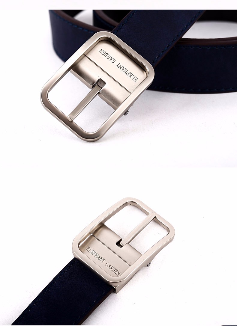 elephantgarden大象花园皮带男士奢侈品商务休闲旋转针扣两用腰带高档
