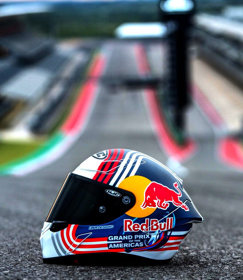 【红牛限定】hjc碳纤维全盔rpha1头盔red bull版花头盔奥斯丁赛盔 pol