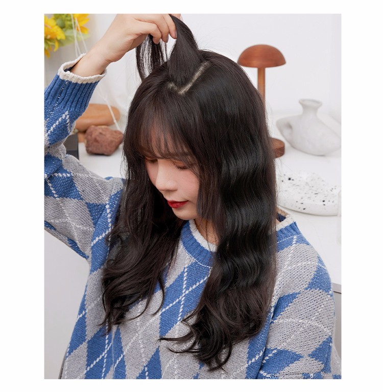 长发公主 片增发量蓬松垫发片头顶补发两侧增厚一片式垫发根贴片蓬松