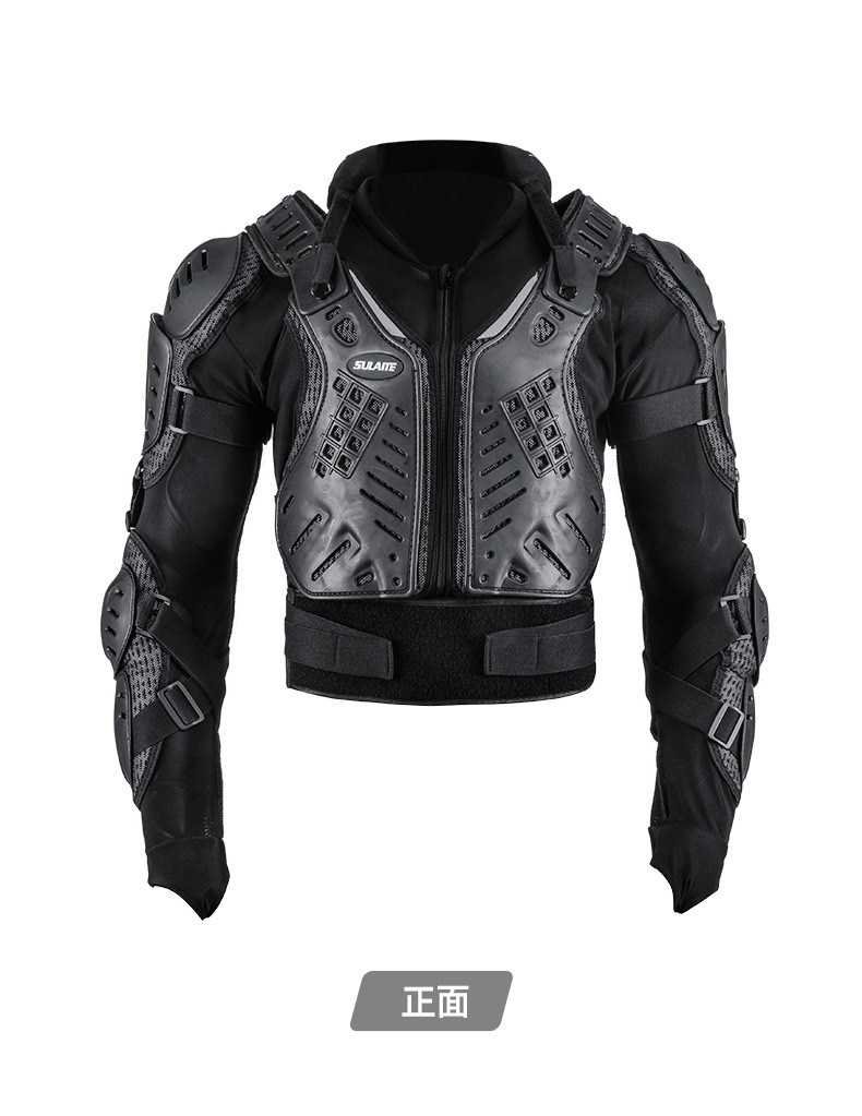 sulaite越野摩托车护甲衣赛车服骑行服带护颈防摔盔甲护具男夏季摩托
