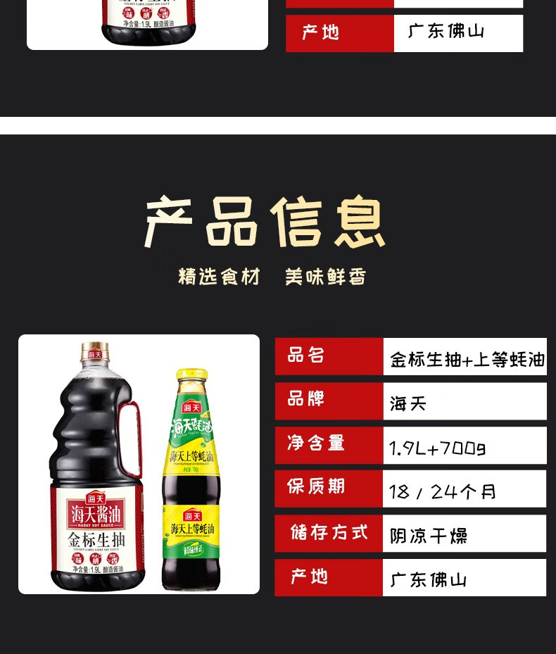 海天haday0金标生抽0添加非转基因黄豆酿造蘸料炒菜调料金标生抽19l