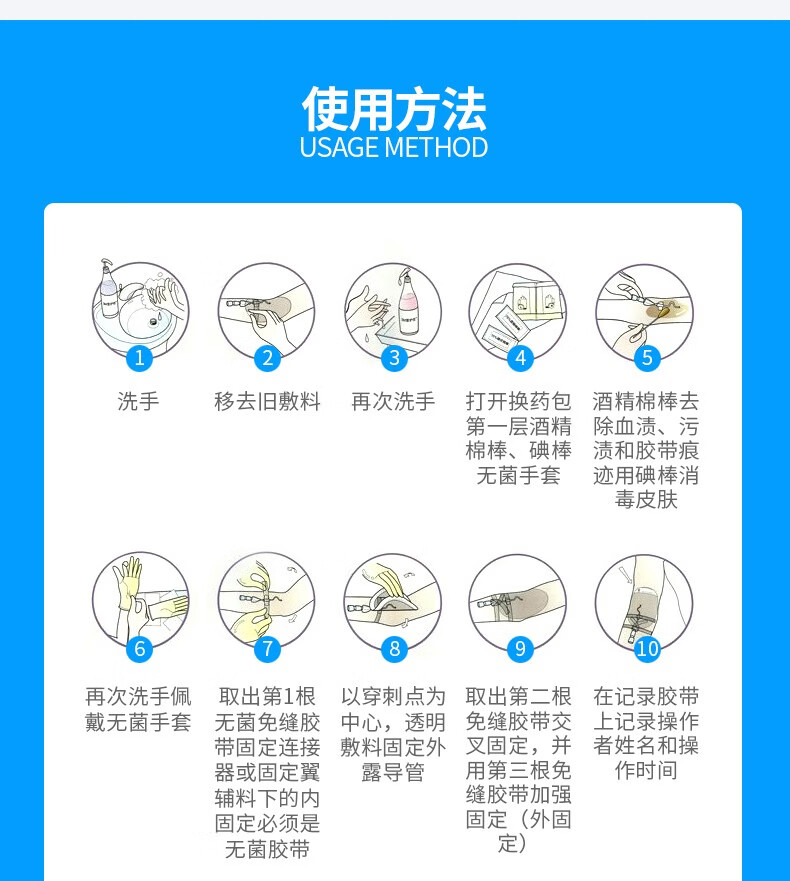 3m中心静脉置管护理套件c9546hp1洗必泰换药包picc管固定维护包10包