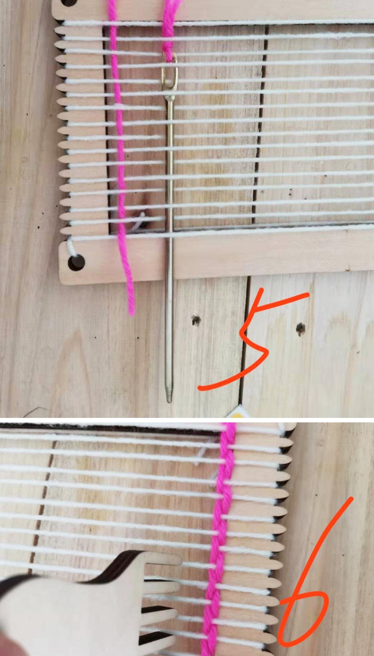 达芙琳手工织布机幼儿园儿童手工制作编织板器小毛线织布机材料包教具