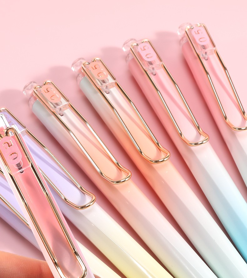 晨光果冰泡茶按动式中性笔0.