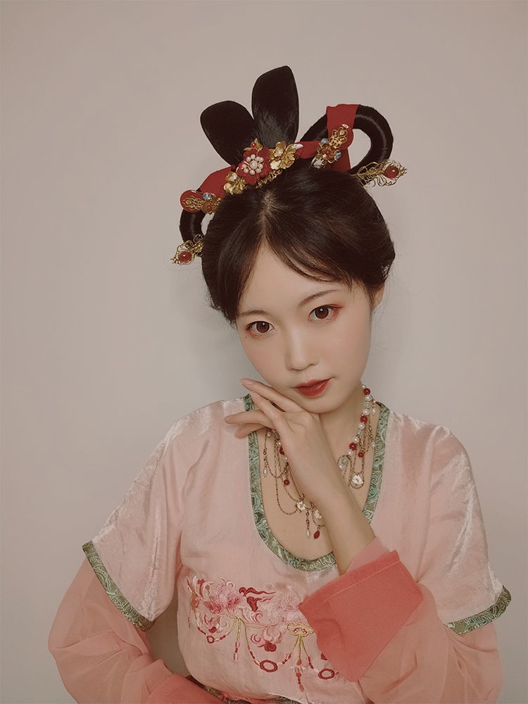 古装假发飞天兔耳双头发包发棒发髻组合大唐贵妃敦煌仙女古风造型组合