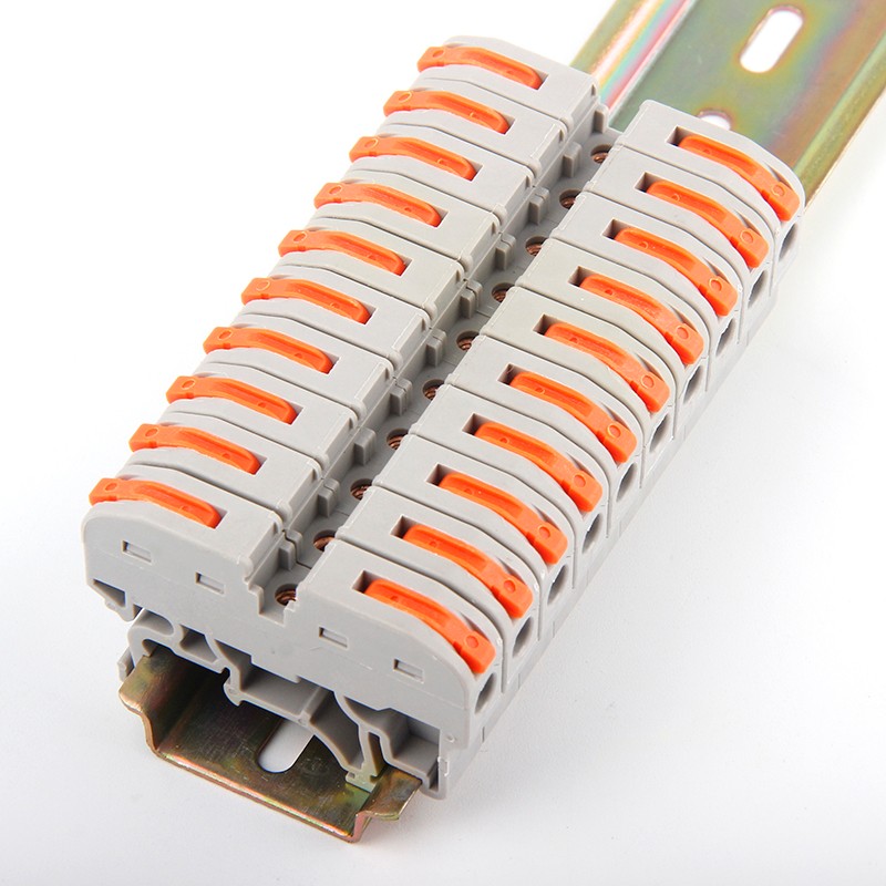 万特弗导轨式快速接线端子电线连接器1进1出端头替代uk25b直插组合