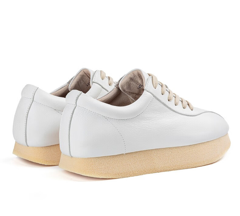 诺帝卡nautica女鞋新品纯色鞋子女款百搭厚底休闲鞋女白色35