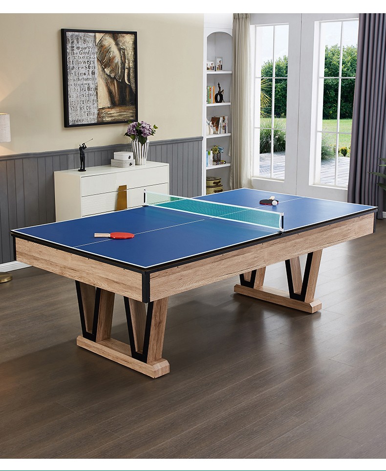 拓朴运动台球桌家用二合一乒乓球桌八尺桌球台七尺台球桌休闲会所中式