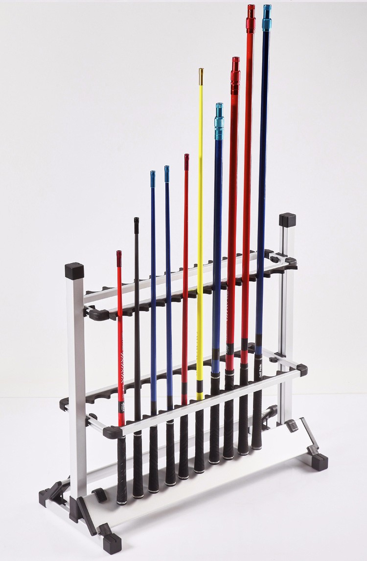 宸芃铝合金鱼竿展示架渔具海杆路亚竿支架铝合金收纳摆放架展示架家用