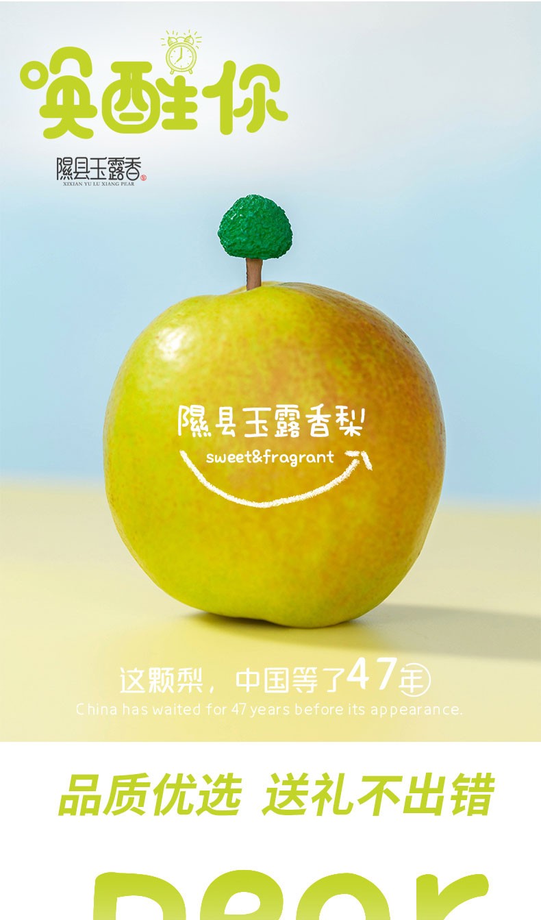 隰县馆山西隰县玉露香梨迷你小金果9颗约5斤2500g9颗礼盒装
