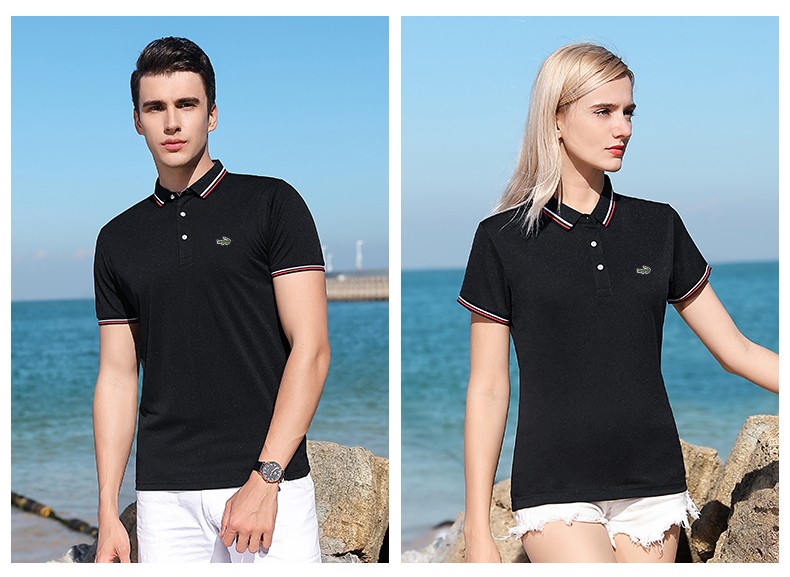 高品质卡帝乐鳄鱼短袖t恤男女同款纯色polo打底衫大码男士体恤半袖