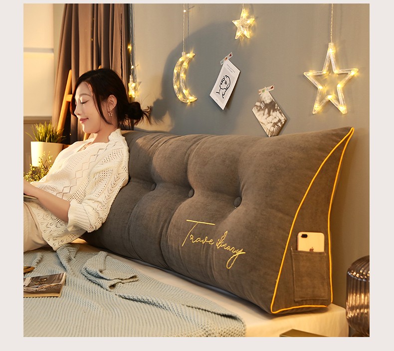 南极人家纺床头靠枕靠背软包高档轻奢可拆洗三角靠垫靠枕榻榻米床靠枕