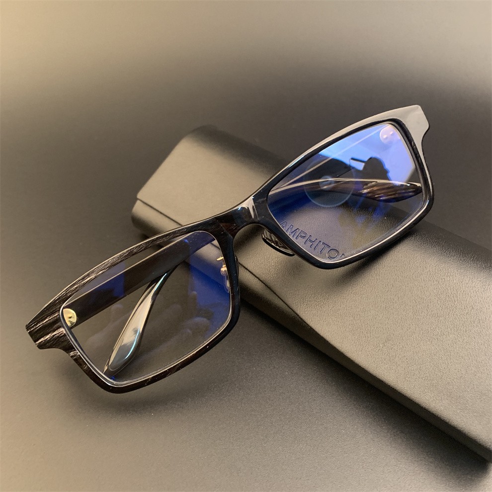 牛角眼镜全框眼镜男复古近视眼镜手工牛角眼镜框方形眼睛框镜架男黑色