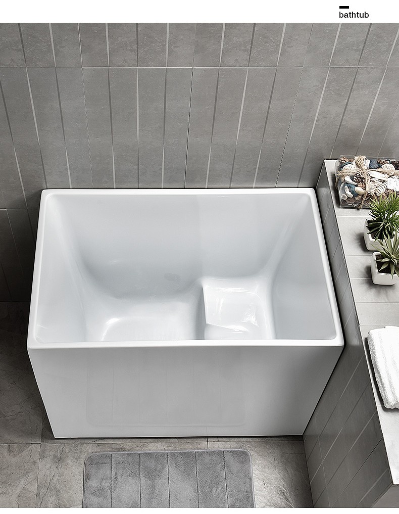 斯博朗成人小户型亚克力日式加深坐凳泡澡浴缸0913米卫生间独立式小