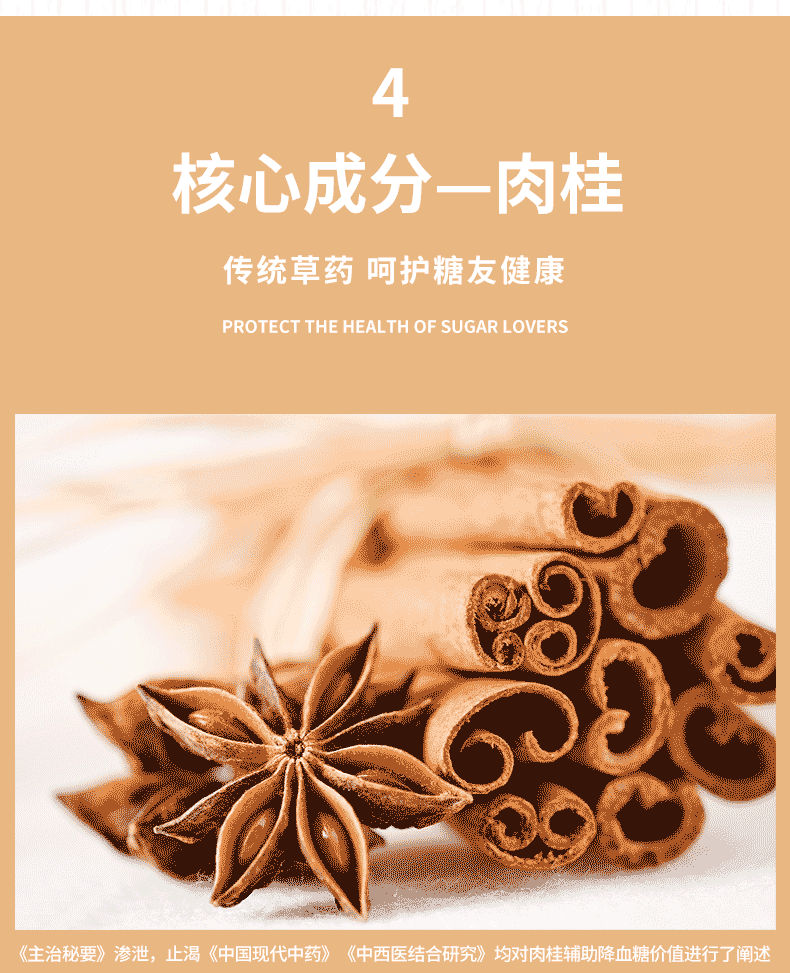 科学院双专利授权为高糖人群研发辅助降血糖降血脂健谊牌肉桂片2盒