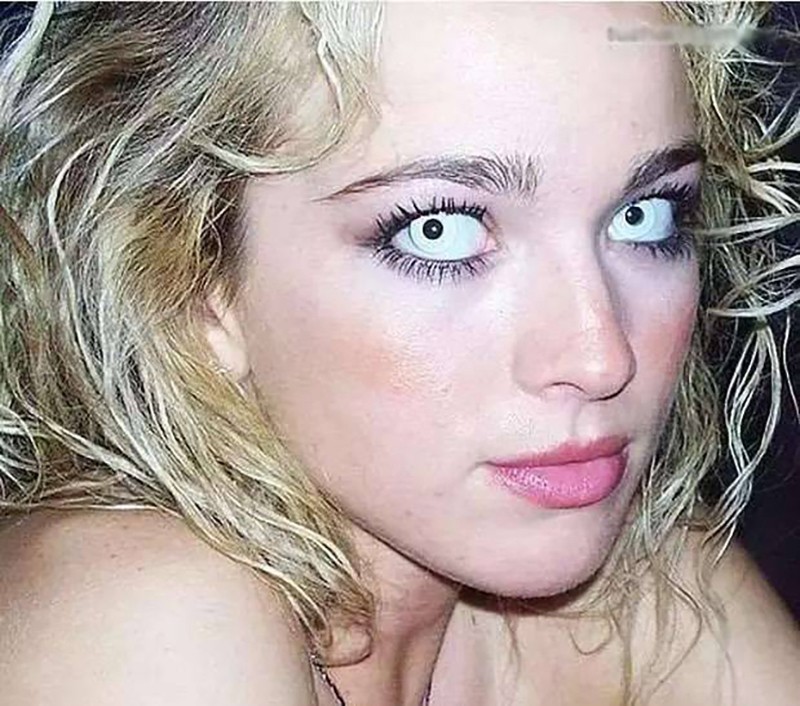 cosplay美瞳吸血鬼红眼红色白色僵尸丧尸幽灵恶魔cos盲人眼镜tu 绿间