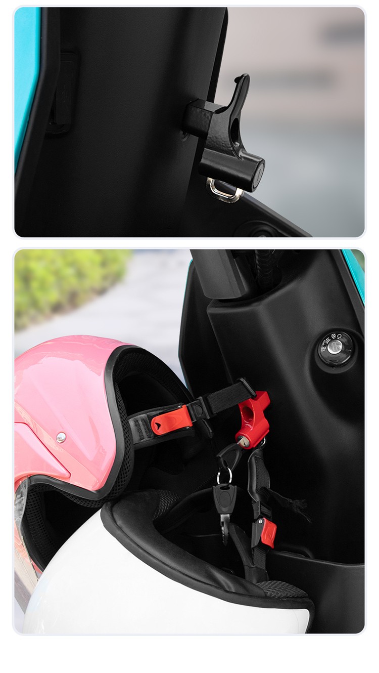 电动车头盔锁电瓶车固定安全帽盔锁摩托车多功能通用防盗锁置物神器