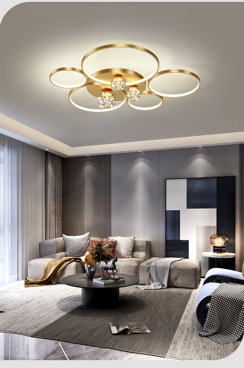 冠华照明ganva客厅灯2021年新款简约现代大气吸顶灯北欧轻奢满天星