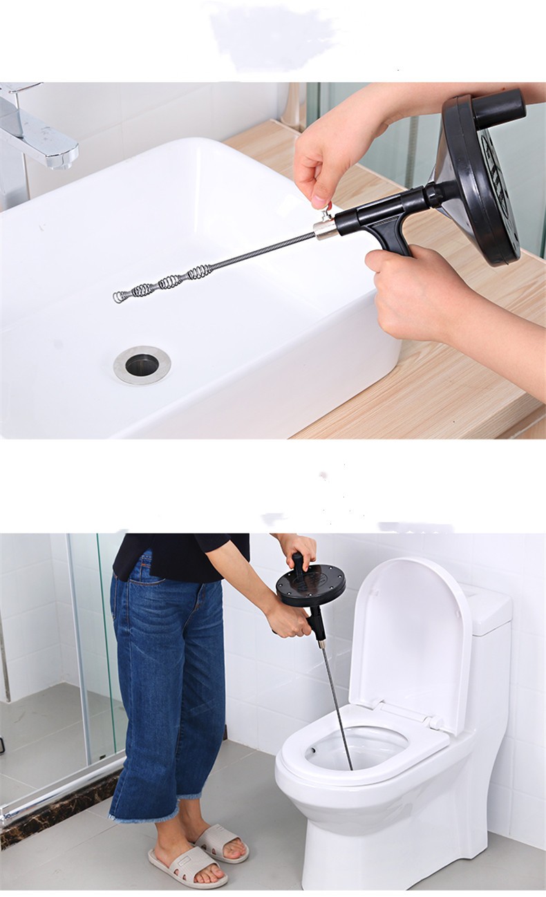 木杰手摇式马桶疏通器通下水道工具管道厕所毛发头发清理神器厨房家用