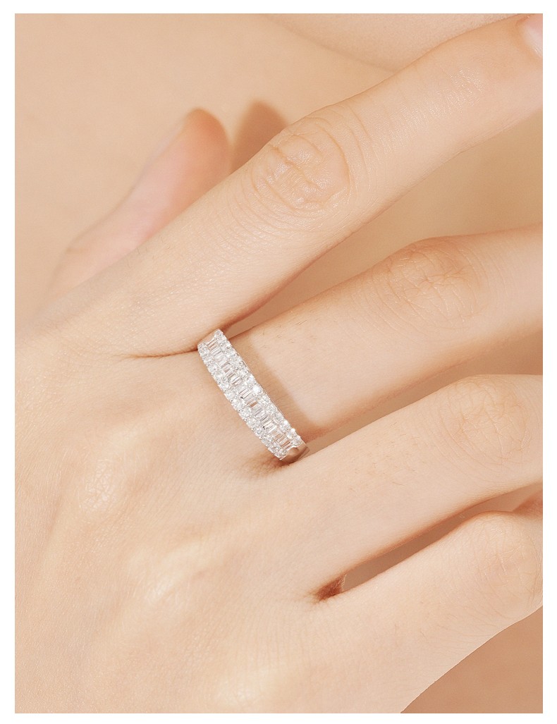 fft珠宝38分钻石戒指排戒女天然碎钻排钻戒指钻戒满钻冰糖群镶碎钻梯t