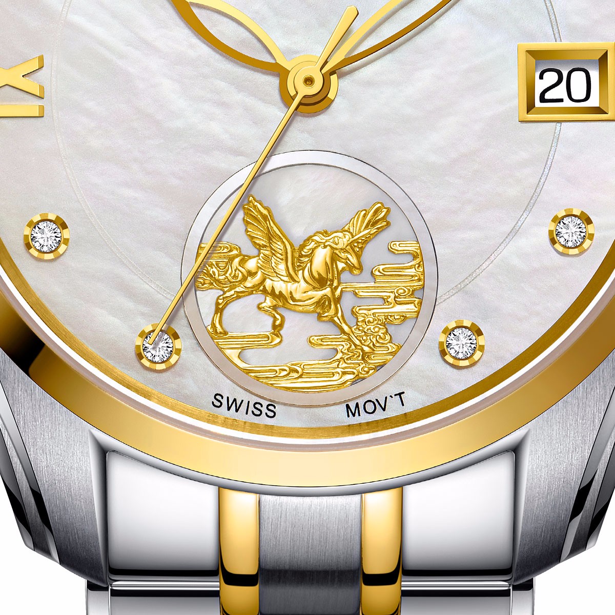 【商场同款】天王表(tianwang)手表传奇系列金表18k金钢带机械表防水