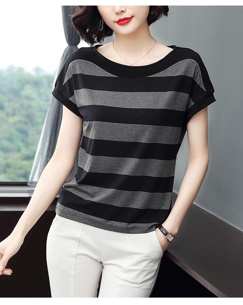 菲思蜜短袖t恤女夏装新款宽松韩版夏衣女式中年时尚休闲显瘦大码女装