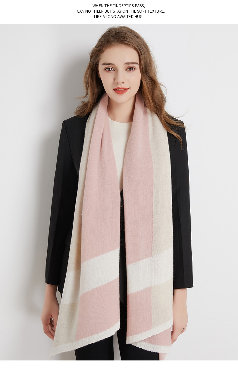 礼盒装索沛suopei100纯羊毛围巾女冬款披肩加厚女士围巾百搭保暖围脖