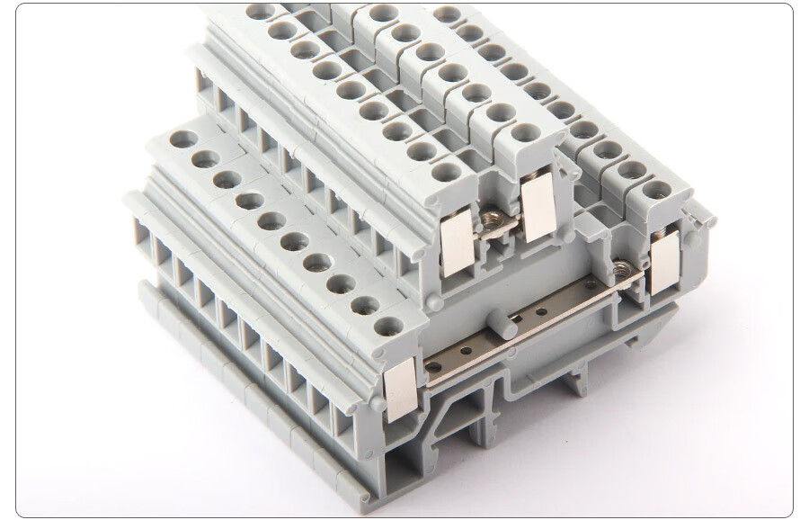 万特弗 纯铜上下互联双层接线端子排轨道端子端头ukk2.5 mbkkb2.