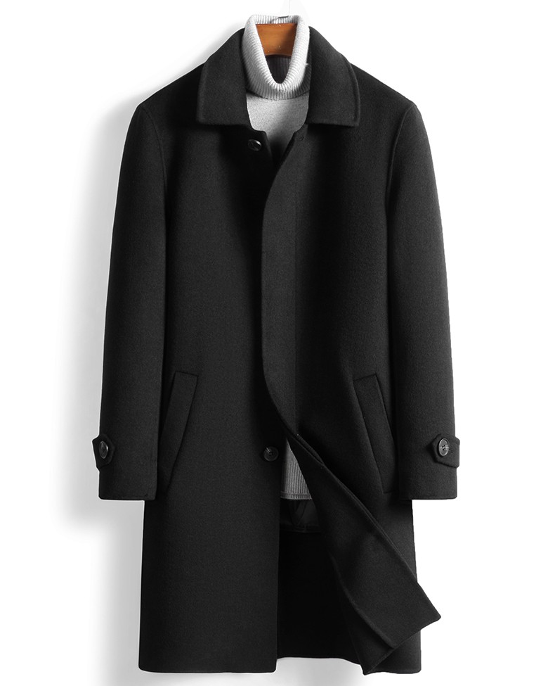 费里克fernsick品牌2021冬季新款毛呢大衣男士中长款