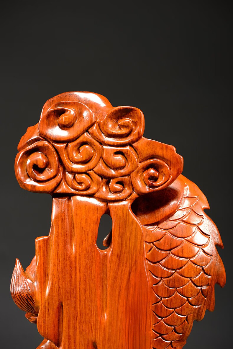 艺永轩木雕鱼摆件年年有余