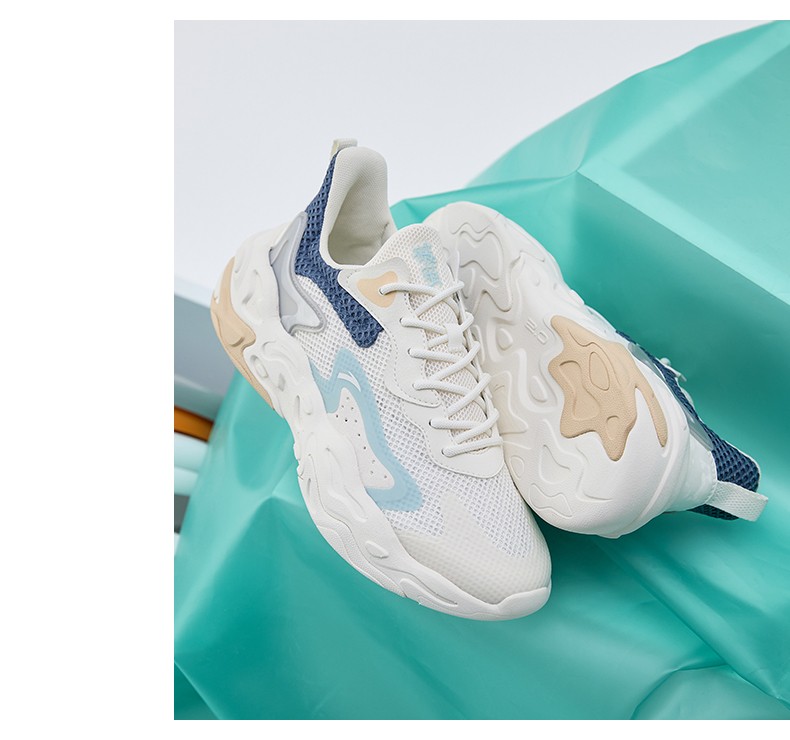 安踏破茧 休闲鞋男鞋2022秋季新款厚底增高透气老爹鞋112228861 -2