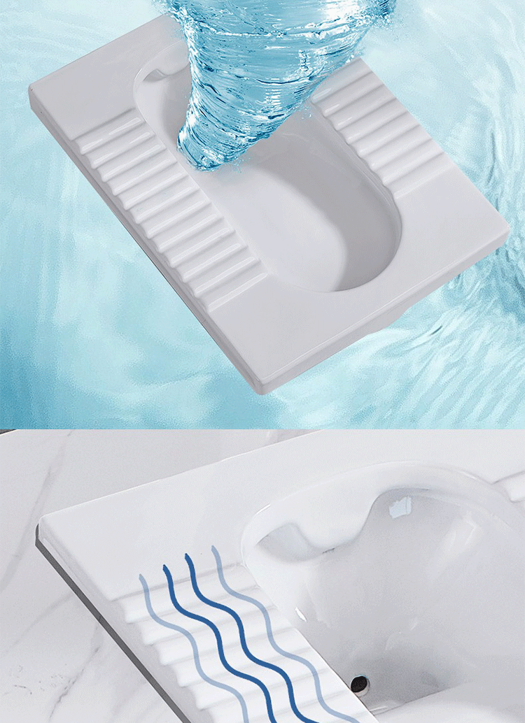 蹲便器水箱整套装蹲坑式马桶防臭陶瓷卫生间家用厕所大便器池蹲厕直冲