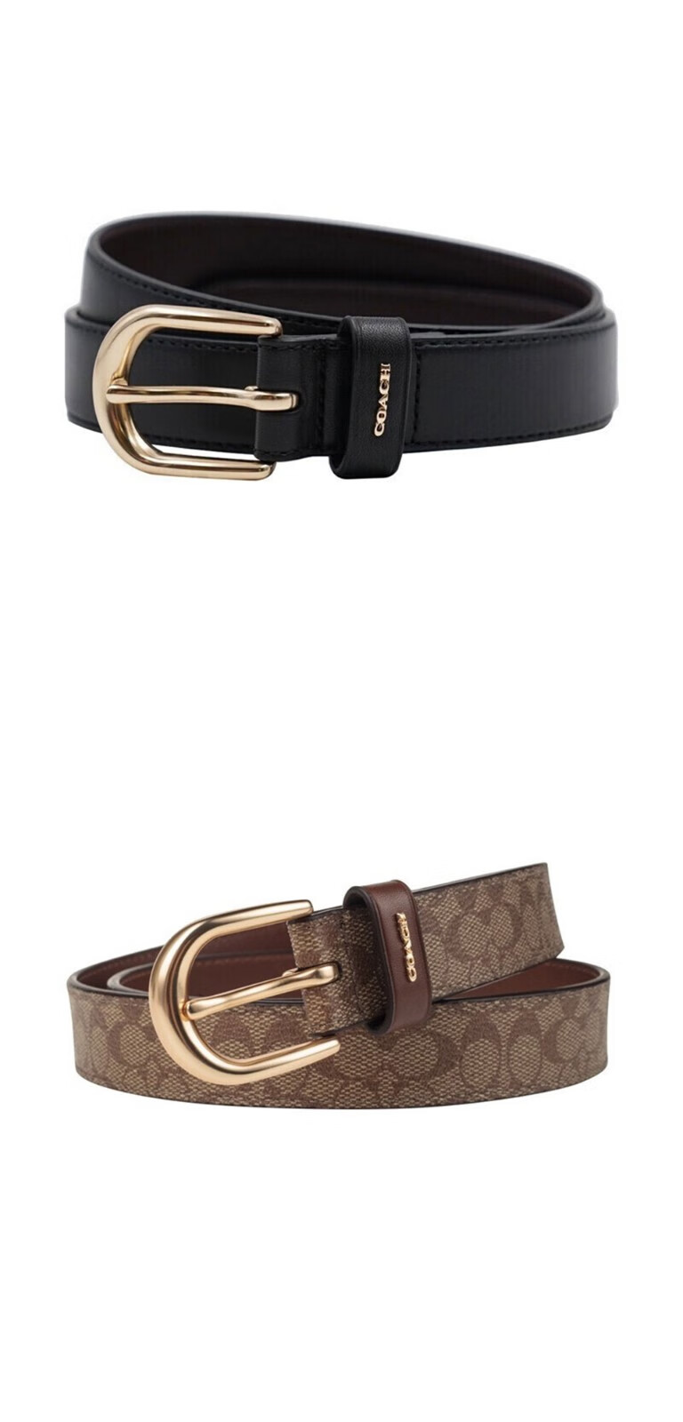 coach蔻驰女士腰带奢侈品皮带新款休闲百搭配饰女生 f89402卡其色 m