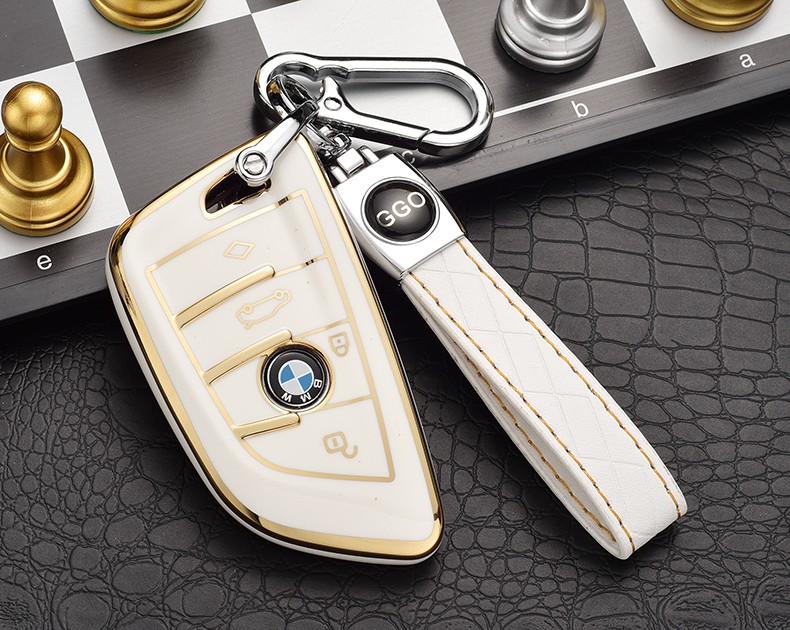 套5系3系1系7系530325x5x4x7x6m3钥匙包壳扣宝马b款抹茶绿压纹双扣