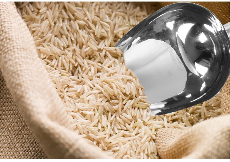 加厚不锈钢冰铲面粉米铲直柄带吊环饲料超市食品铲子米铲粮食面粉食品