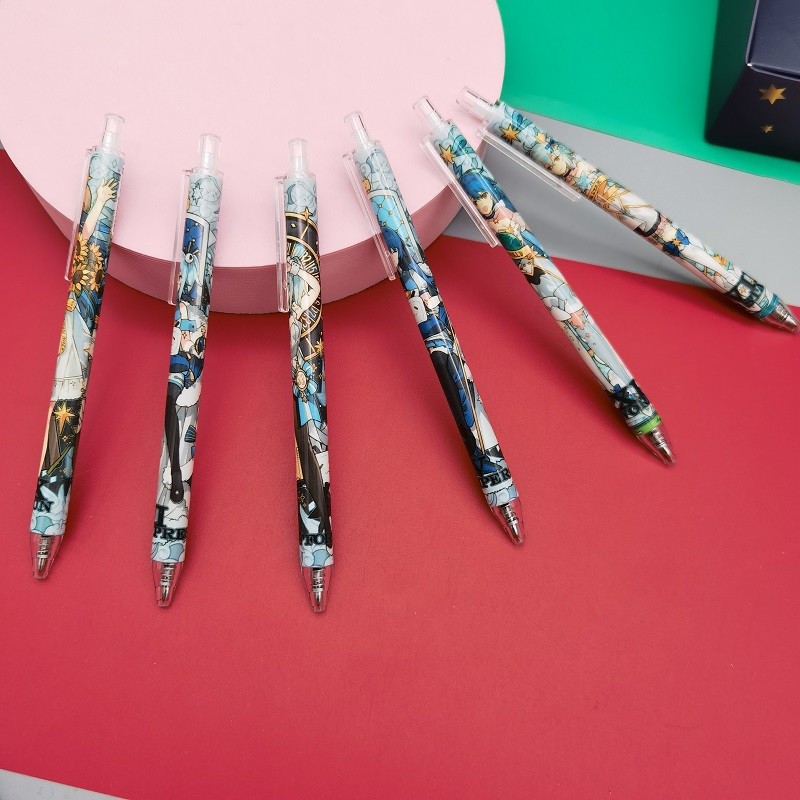 幻星集盲盒按动笔卡通创意个性小清新少女心动漫二次元周边文具签字笔