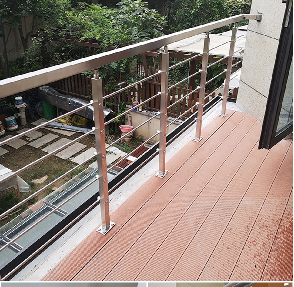 室内外自装楼梯方管拉丝阳台防护手栏杆38方管1050mm精铸款高温砂光色