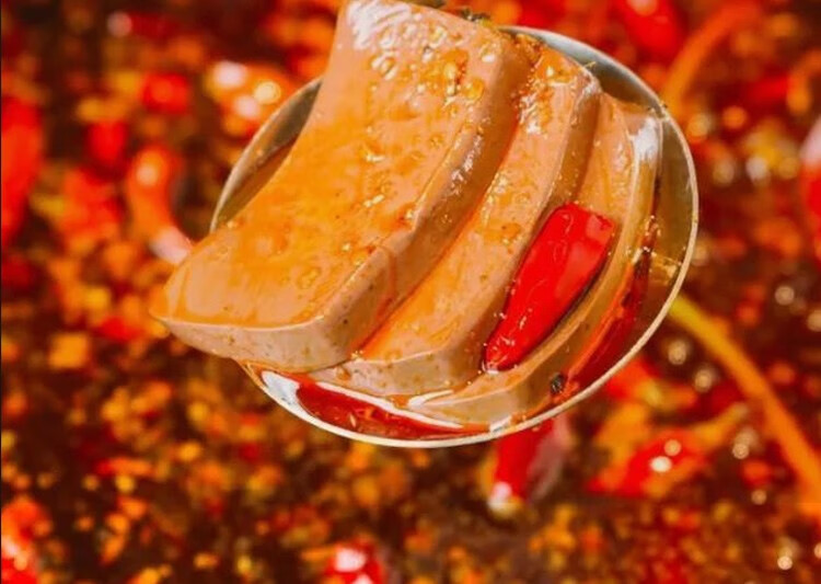 卤味鸭血300g盒装 重庆新鲜火锅食材专用火锅鸭血毛血旺配菜【图片