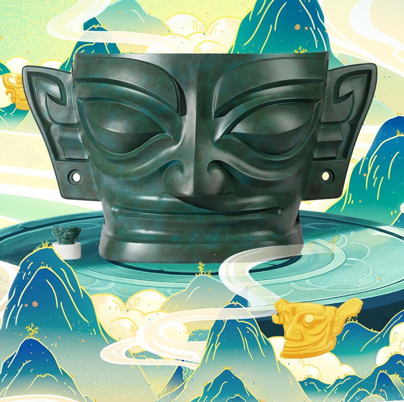 铜师傅 青铜摆件《三星堆青铜面具》家居饰品桌面工艺品装饰礼品 三星