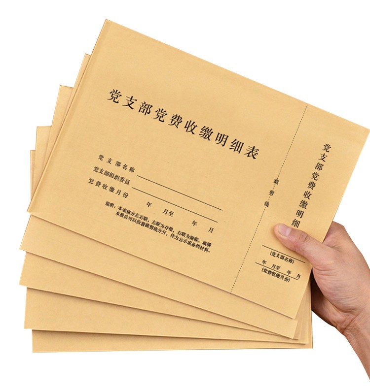 左一仁 党费登记本 党支部收缴明细表记录明细本表册收支存收据台账