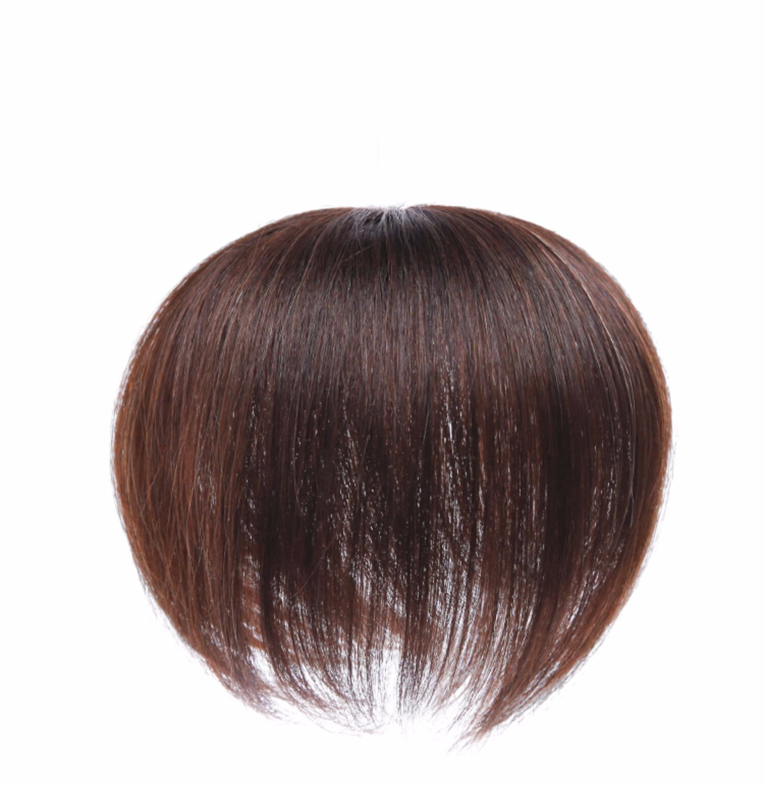 真发假发片一片式头顶补发片蓬松遮白发迷你头顶补发盖女20cm长度自然