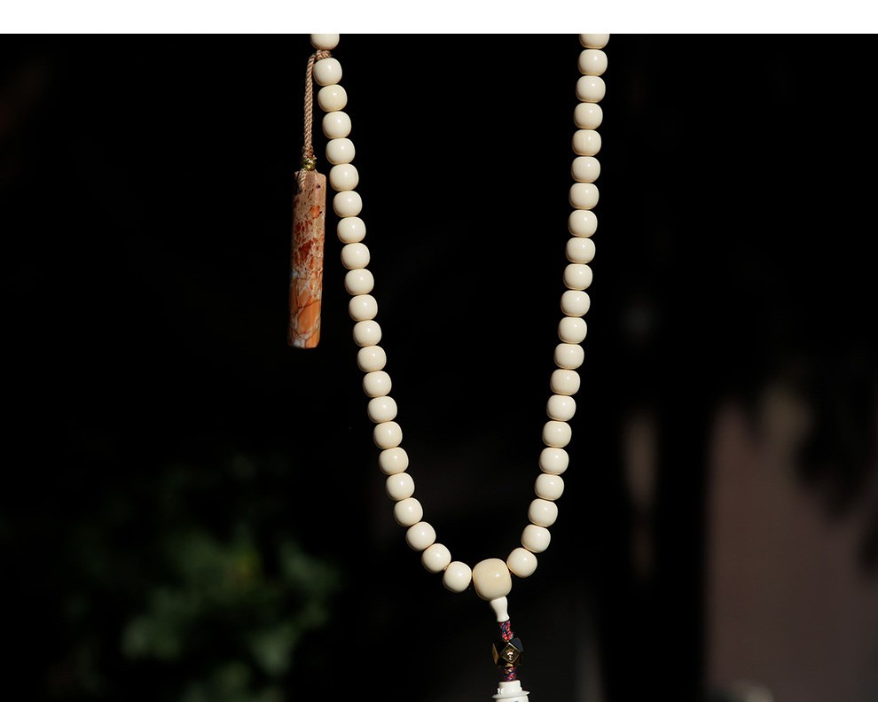 绿侬帝皇石佛珠侧挂108手串手持星月菩提金刚椰蒂百香籽diy配饰约10mm