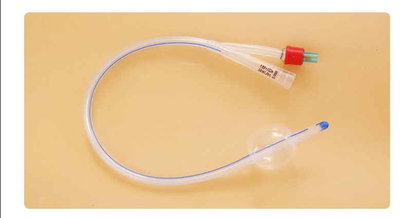 无菌硅胶导尿管双腔男女通用三腔导尿管接尿冲洗膀胱造瘘儿童 【1支】