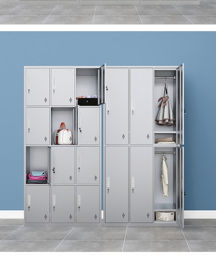 洛强304不锈钢更衣柜无菌室柜子食品工厂无尘车间员工多门储物柜食堂