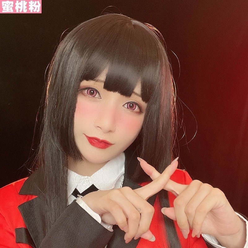 dgu艺术片二次元coser显色美瞳甜言紫红粉蓝绿cosplay隐形眼镜kk 奶糖