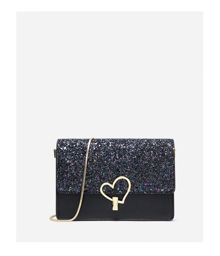 charliekellick品牌2021新款爱心小包星空亮片斜挎包链条包百搭单肩斜